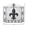 FLEUR-DE-LIS FIREPLACE SCREEN