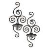 Wrought Iron Candle Wall Sconces