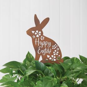 Rustic Happy Easter Garden Stake