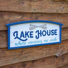 Rustic Lake House Wall Sign for Home Decor