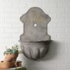 Chateau Cascade Wall-Mounted Water Fountain with Planter - Elegant Outdoor Decor