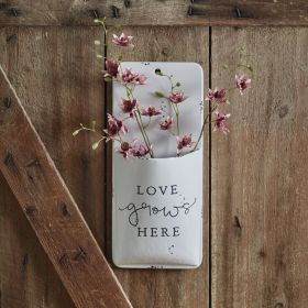 Love Grows Here Wall Pocket