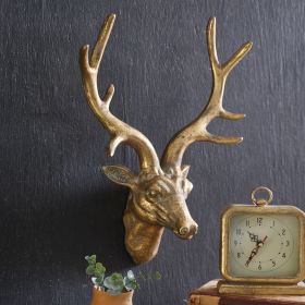 Retro Deer Head Sculpture Wall Decor