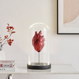 Heart in a Box Resin and Glass LED Sculpture