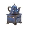 Blue Teapot Stove Oil Warmer - Best Home Fragrance Decor for Aromatherapy