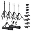 5 Core Speaker Stand Tripod Heavy Duty Adjustable Up to 72 Inch DJ Studio Monitor Stands Pole Mount - SS HD 4PK BLK BAG