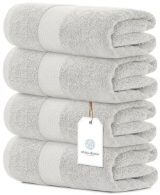 Luxury Bath Towels Set of 4 Large 700 GSM Cotton Ultra Soft Bath Towels 27x54 inch Highly Absorbent and Quick Dry Hotel Towels for Bathroom Luxury Plu