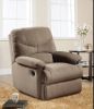 Light Brown Recliner with Pillow Top Armrest