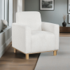 Mason White Boucle Fabric Arm Chair