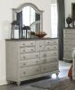 Classic Light Gray Finish 1pc Dresser of 9x Drawers Dark Brown Top Modern Farmhouse Design Bedroom Furniture