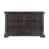 Elegant Design 6-Drawers Dresser Traditional Vintage Bedroom Furniture 1pc Espresso Finish