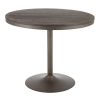 Dakota Industrial Dining Table in Antique Metal and Espresso Wood-Pressed Grain Bamboo by LumiSource