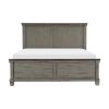 2-Tone Finish Transitional Rustic Style Bedroom Furniture 1pc Queen Bed Antique Gray and Coffee