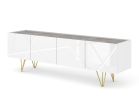 Space - TV Stand 4D white / white gloss