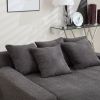 COOLMORE Seersucker 2-seater lazy sofa With 5 back pillows,Comfy Sofa- Deep Seat Couch for Living Room,Club (Gray)