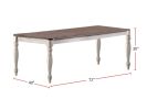 Transitional Style 1pc Dining Table w 2x Leaves Antique White Finish Oak Top Rectangle Table Kitchen Dining Room