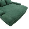 COOLMORE Seersucker 2-seater lazy sofa With 5 back pillows,Comfy Sofa- Deep Seat Couch for Living Room,Club (Emerald)