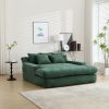 COOLMORE Seersucker 2-seater lazy sofa With 5 back pillows,Comfy Sofa- Deep Seat Couch for Living Room,Club (Emerald)