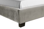 King Upholstered Bed in a Box Light Gray