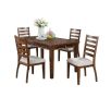 Contemporary Style 1pc Dining Table w 4 Drawers Rectangle Table Cherry Brown Finish Kitchen Dining Room