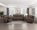 Plush Modern Design Living Room Power Reclining Sofa Brown Microfiber Upholstery USB port Solid Wood Frame Furniture 1pc