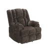 Brown Power Lift Recliner with Heating and Massage