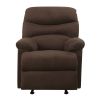 Chocolate Pillow Top Arms Recliner with Tufted Back