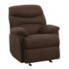 Chocolate Pillow Top Arms Recliner with Tufted Back