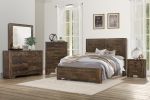 Rustic Brown Finish Chest with Storage Drawers Clipped Corners Transitional Style Wooden Bedroom Furniture 1pc