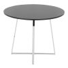 Cosmo Canary Contemporary Dining Table in Chrome Metal and Black MDF by LumiSource