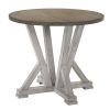 Antique White Rustic Style 1pc Counter Height Dining Table Two-tone Design Dining Room Furniture