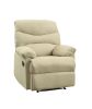 Beige Recliner with Pillow Top Armrest