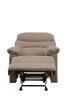 Light Brown Recliner with Pillow Top Armrest