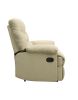 Beige Recliner with Pillow Top Armrest