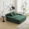 COOLMORE Seersucker 2-seater lazy sofa With 5 back pillows,Comfy Sofa- Deep Seat Couch for Living Room,Club (Emerald)