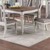 Transitional Style 1pc Dining Table Antique White w Oak Top Rectangle Table Kitchen Dining Room