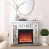 W 46" X D 12.6 X H 41 " Acrylic diamond mirror fireplace cabinet, TV fireplace cabinet