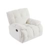 360 Degree Swivel Fabric Single Sofa Heavy Duty Reclining Chair for Living Room, Cream