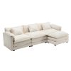 Modern Large boucle Fabric L-Shape Sectional Sofa