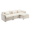 Modern Large boucle Fabric L-Shape Sectional Sofa