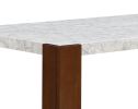 ACME Hettie Dining Table, Engineering Stone & Brown Finish DN02157