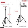 5 Core Speaker Stand Tripod Heavy Duty Adjustable Up to 72 Inch DJ Studio Monitor Stands Pole Mount - SS HD 4PK BLK BAG