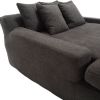 COOLMORE Seersucker 2-seater lazy sofa With 5 back pillows,Comfy Sofa- Deep Seat Couch for Living Room,Club (Gray)