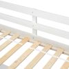 Twin Loft Wood Bed with Under-bed, Built-in Desk, a Storage Cabinet of 2 Drawers, Guardrails, Ladder,White