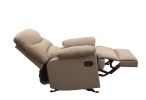 Light Brown Recliner with Pillow Top Armrest