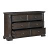 Elegant Design 6-Drawers Dresser Traditional Vintage Bedroom Furniture 1pc Espresso Finish