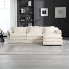 Modern Large boucle Fabric L-Shape Sectional Sofa