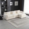 Modern Large boucle Fabric L-Shape Sectional Sofa