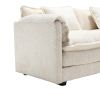 Modern Large boucle Fabric L-Shape Sectional Sofa