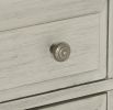 Classic Light Gray Finish 1pc Chest of 5x Drawers Dark Brown Top Modern Farmhouse Design Bedroom Furniture